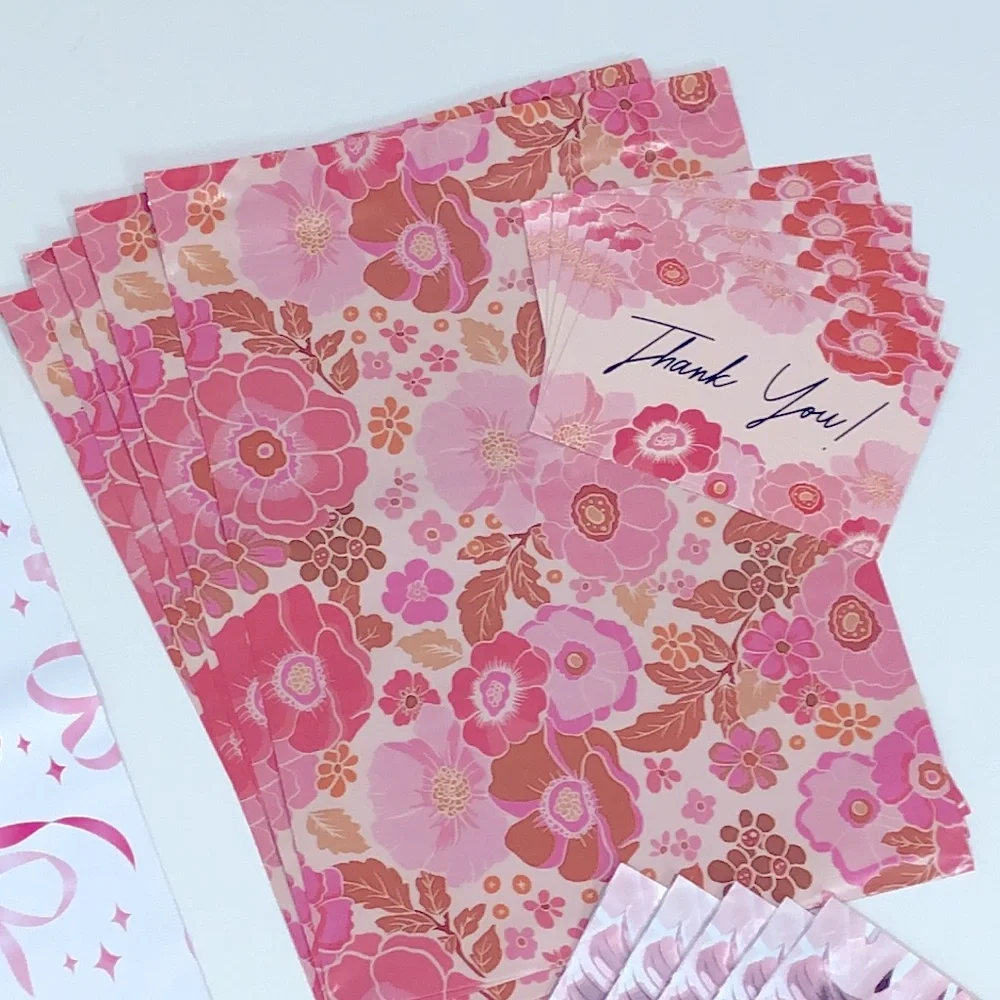 Poly Mailers with Matching Thank You Cards Shipping Bags - Picture 4 of 4